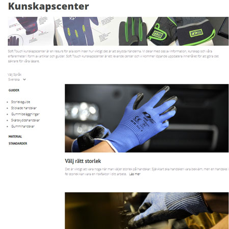 Soft Touch® kunskapscenter för handskar
